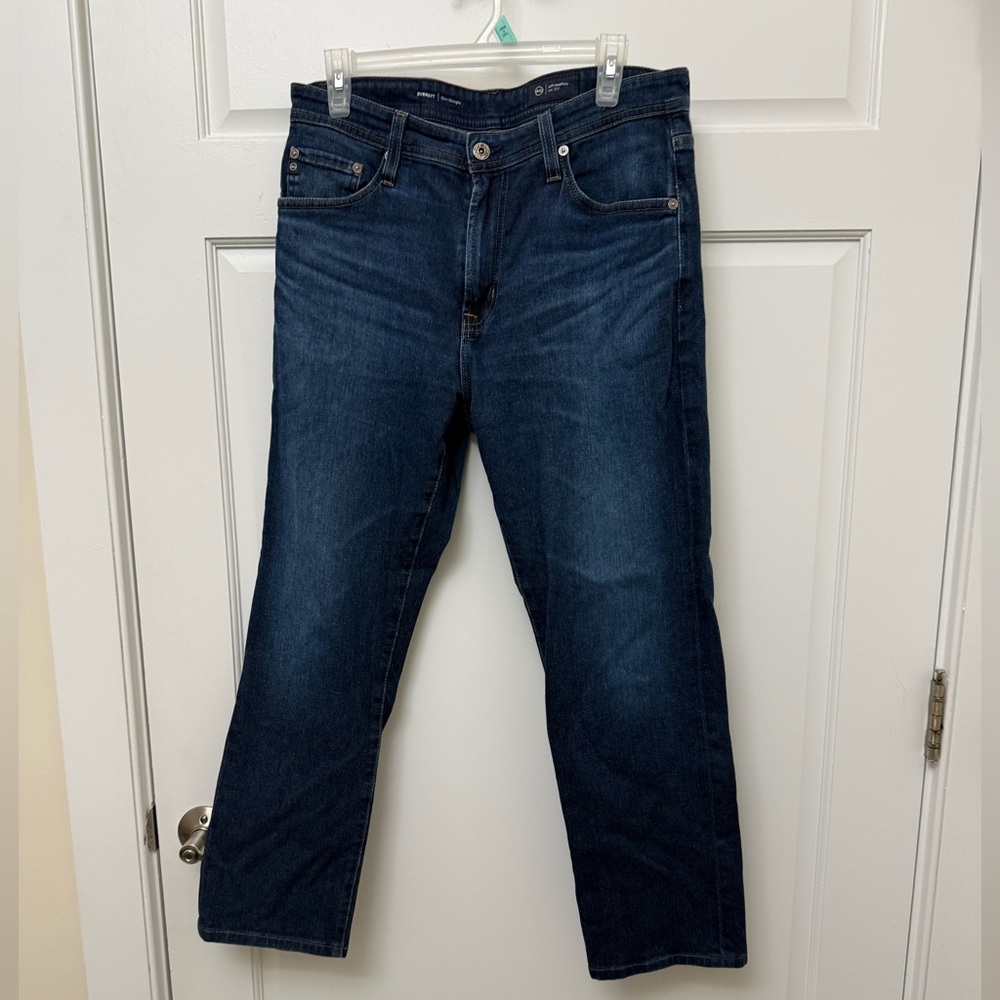 AG Adriano Goldschmied Dark Blue Everett Slim Straight Jeans